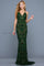 Prom Dresses Fitted Long Sequin Formal Prom Dress Forest Green