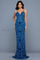 Prom Dresses Fitted Long Sequin Formal Prom Dress Sapphire