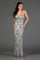 Prom Dresses Long Fitted Formal Prom Beaded Dress Platinum