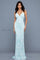 Prom Dresses Long Fitted Formal Prom Beaded Dress Sky/Pearl