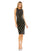 Cocktail Dresses Short Fitted Sequin Cocktail Knee Length Dress Black