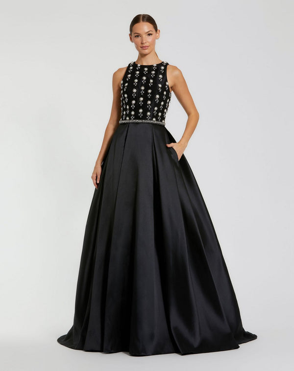 Long Beaded Dress Ball Gown Mac Duggal 48803