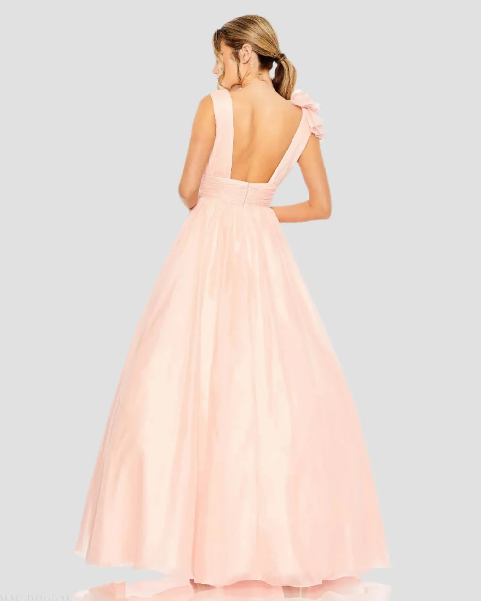 Formal Dresses Prom Long Ruffled Ball Gown Blush
