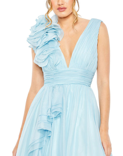 Formal Dresses Prom Long Ruffled Ball Gown Powder Blue
