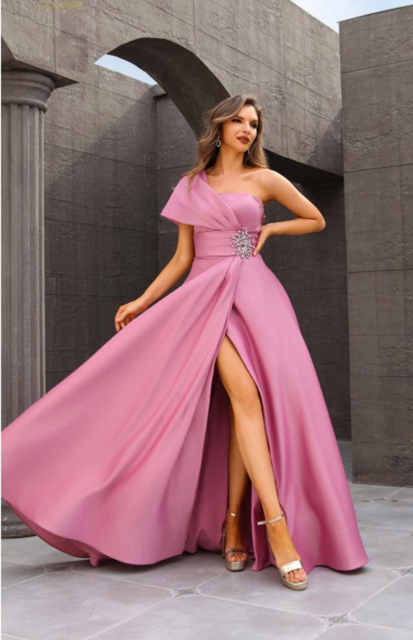 Terani Couture 251M4441 Pleated Long Formal Beaded Evening Dress