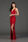 Prom Dresses Fitted Long Formal Prom Sequin Dress Red