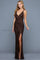 Prom Dresses Fitted Long Prom Formal Slit Dress Chocolate