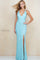 Prom Dresses Prom Formal Long Sequin Slit Dress Sky
