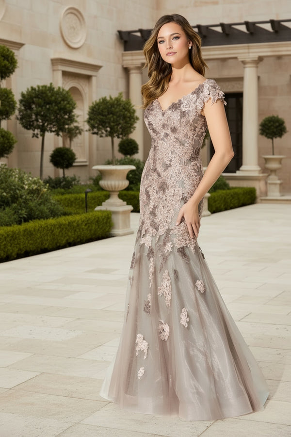 Ivonne D ID919 Long Mermaid Formal Lace Evening Dress