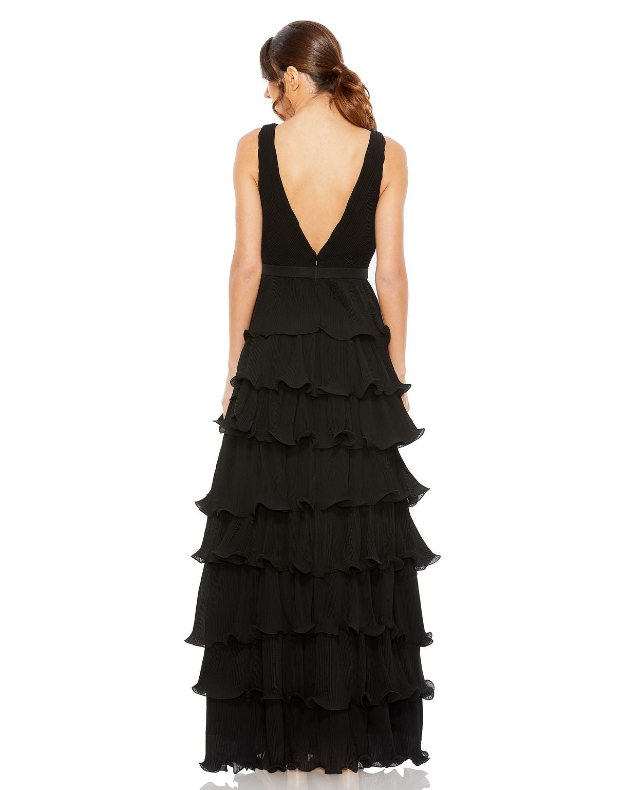 Mac Duggal 49054 Long Formal Chiffon Prom Gown