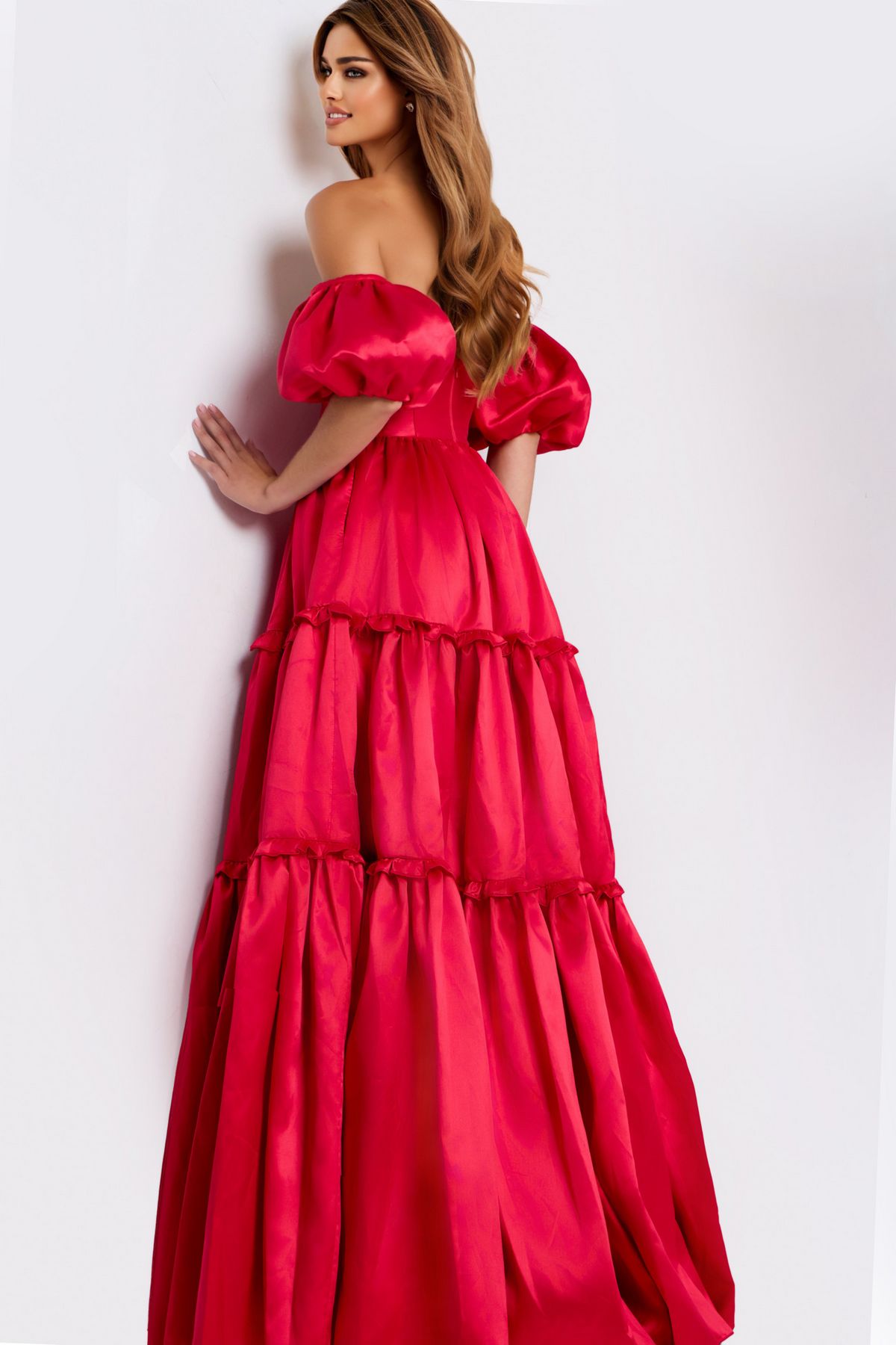 Prom Dresses Long Formal Floral Ball Gown Prom Dress Red