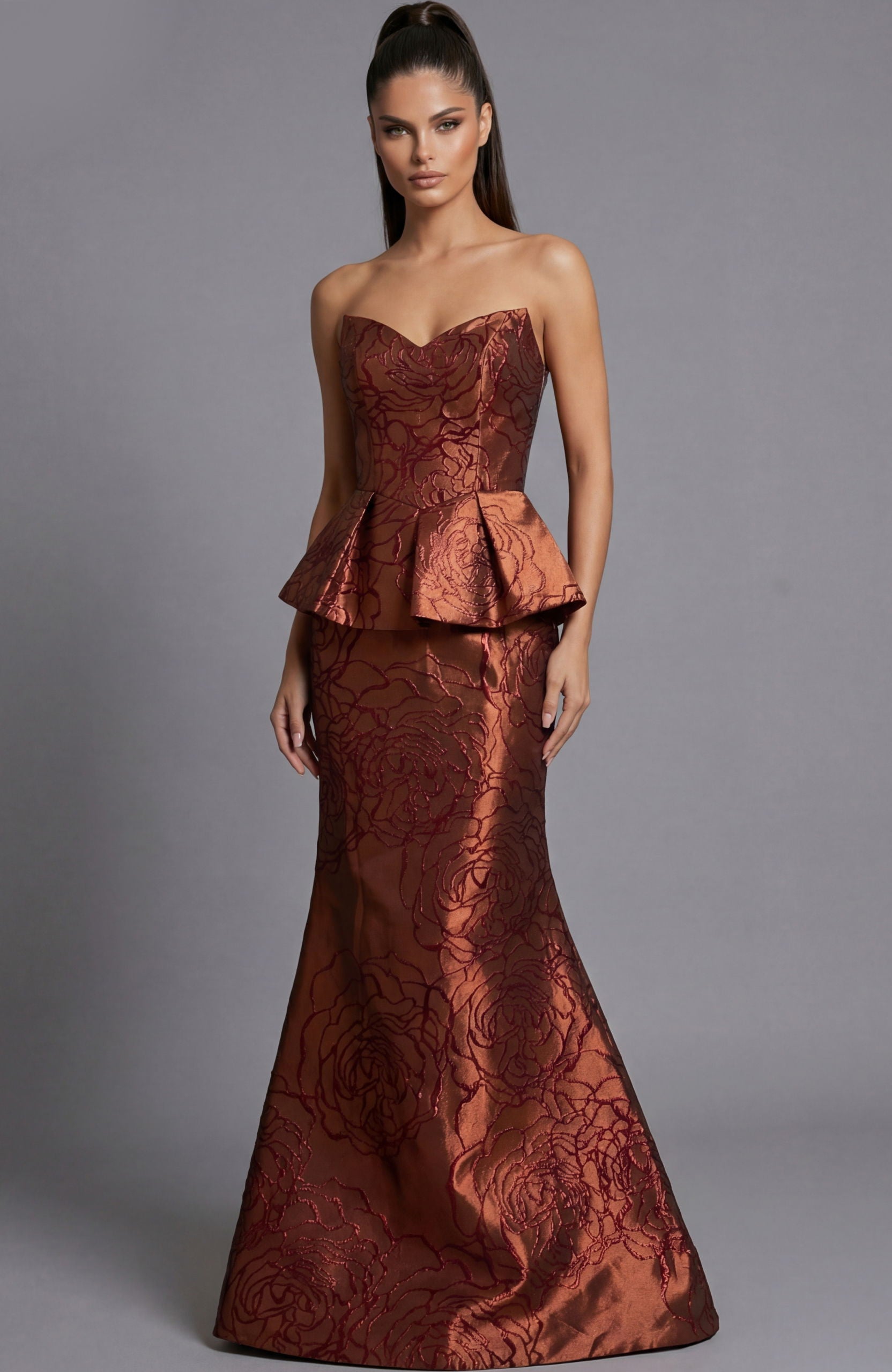 Prom Dresses Long Formal Mermaid Evening Prom Dress Jovani 49073 Copper