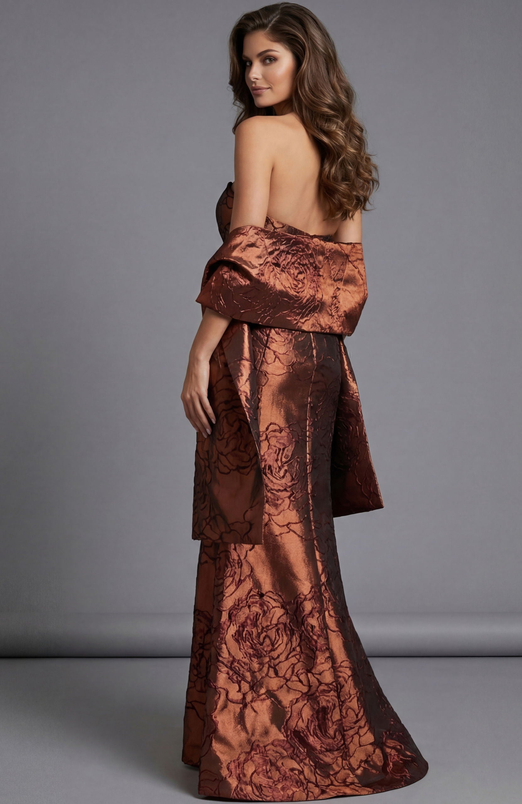 Prom Dresses Long Formal Mermaid Evening Prom Dress Jovani 49073 Copper