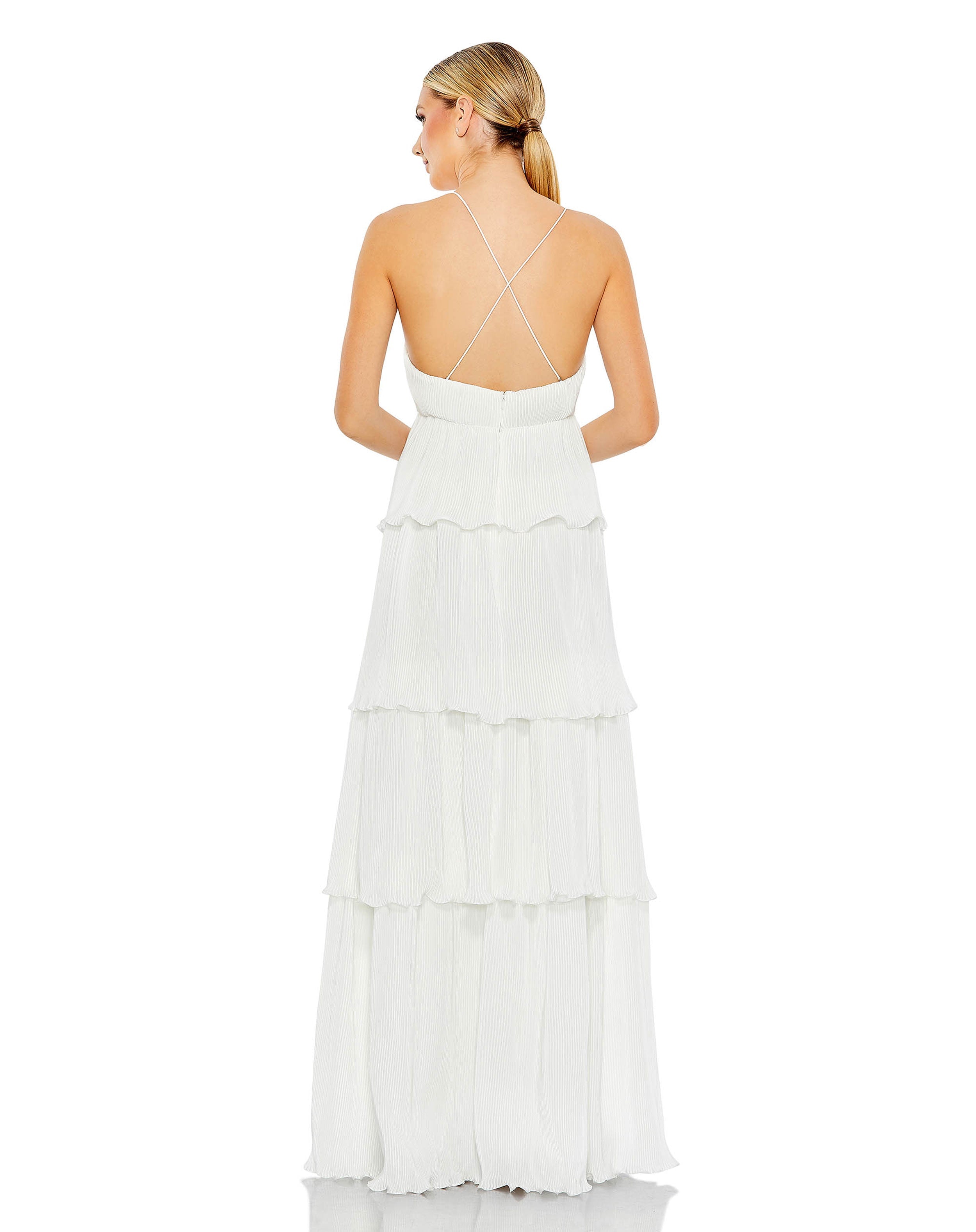Mac Duggal Long Formal Ruffle Layered Dress 49083 - The Dress Outlet