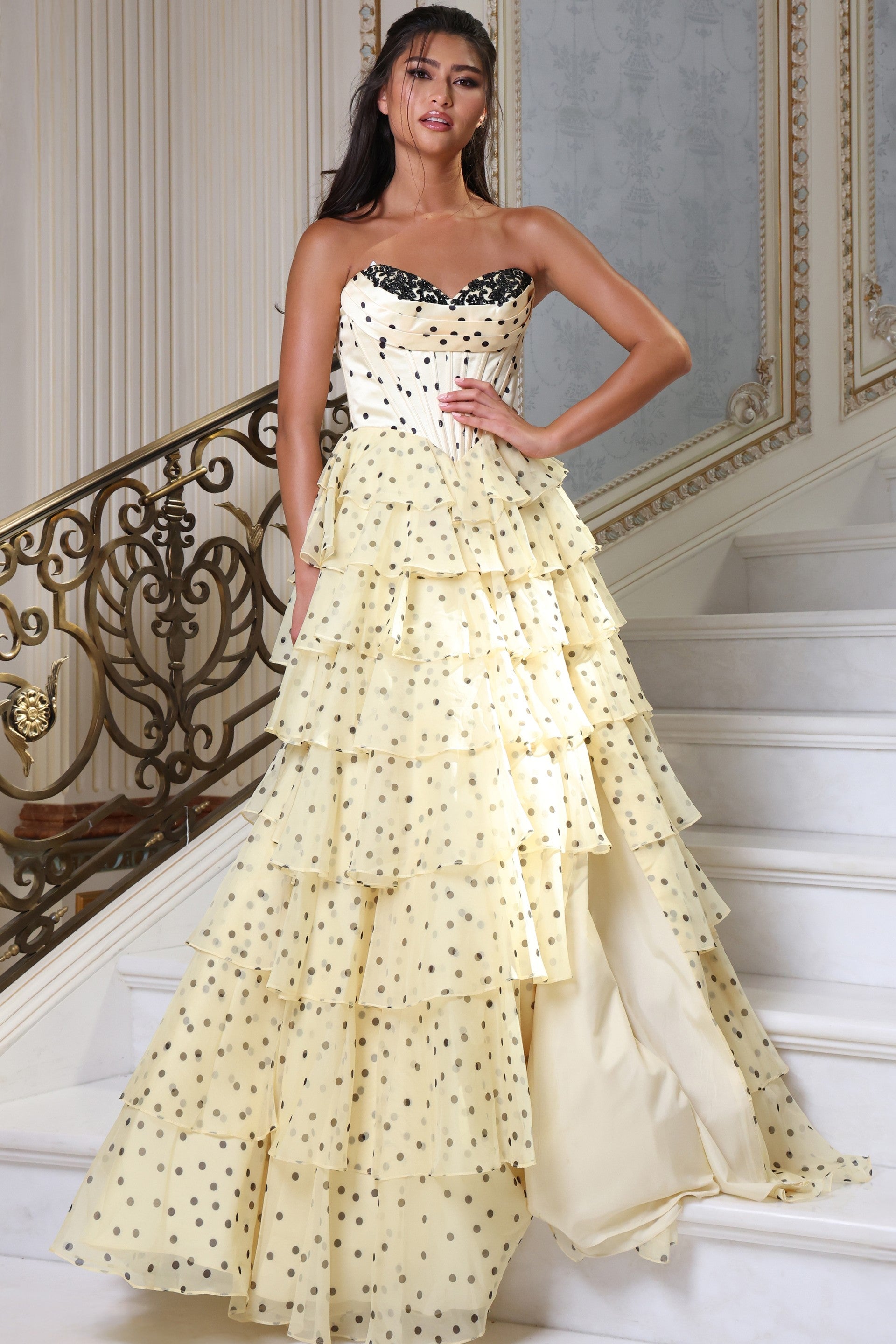 Prom Dresses Long Formal Ruffle A Line Prom Dress Champagne