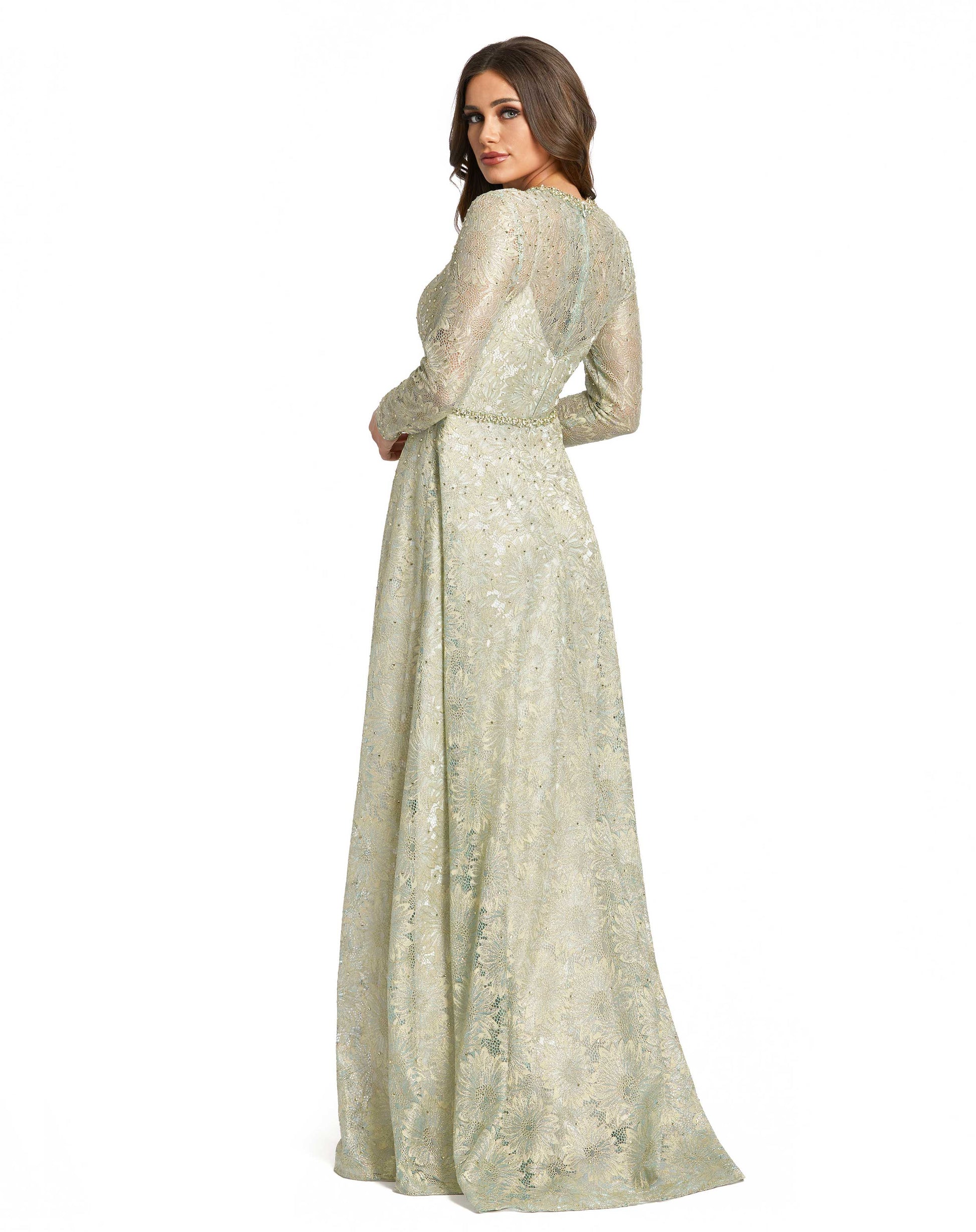 Mac Duggal 491881 Long Sleeve Mother of the Bride Beaded Dress