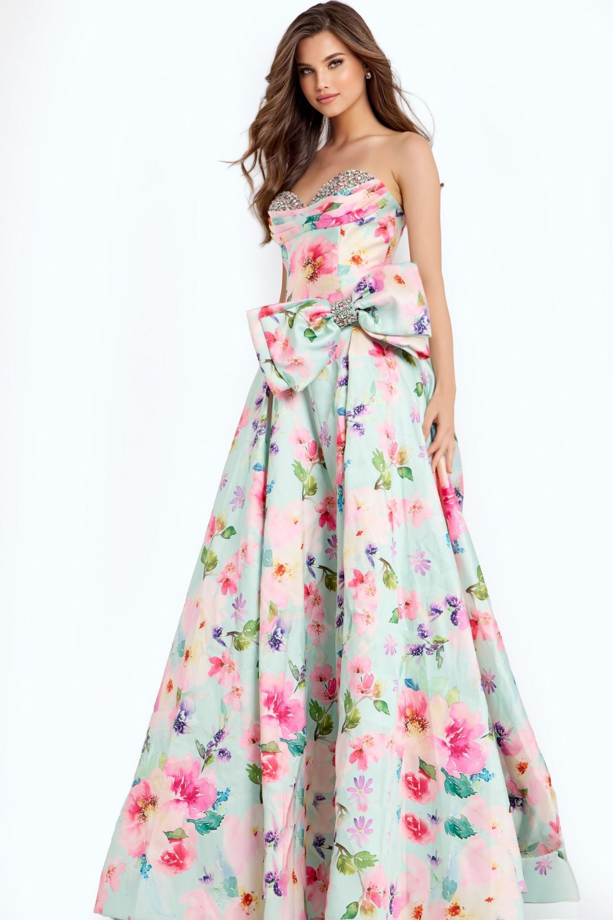 Prom Dresses Long Formal A Line Prom Dress Mint/Multi