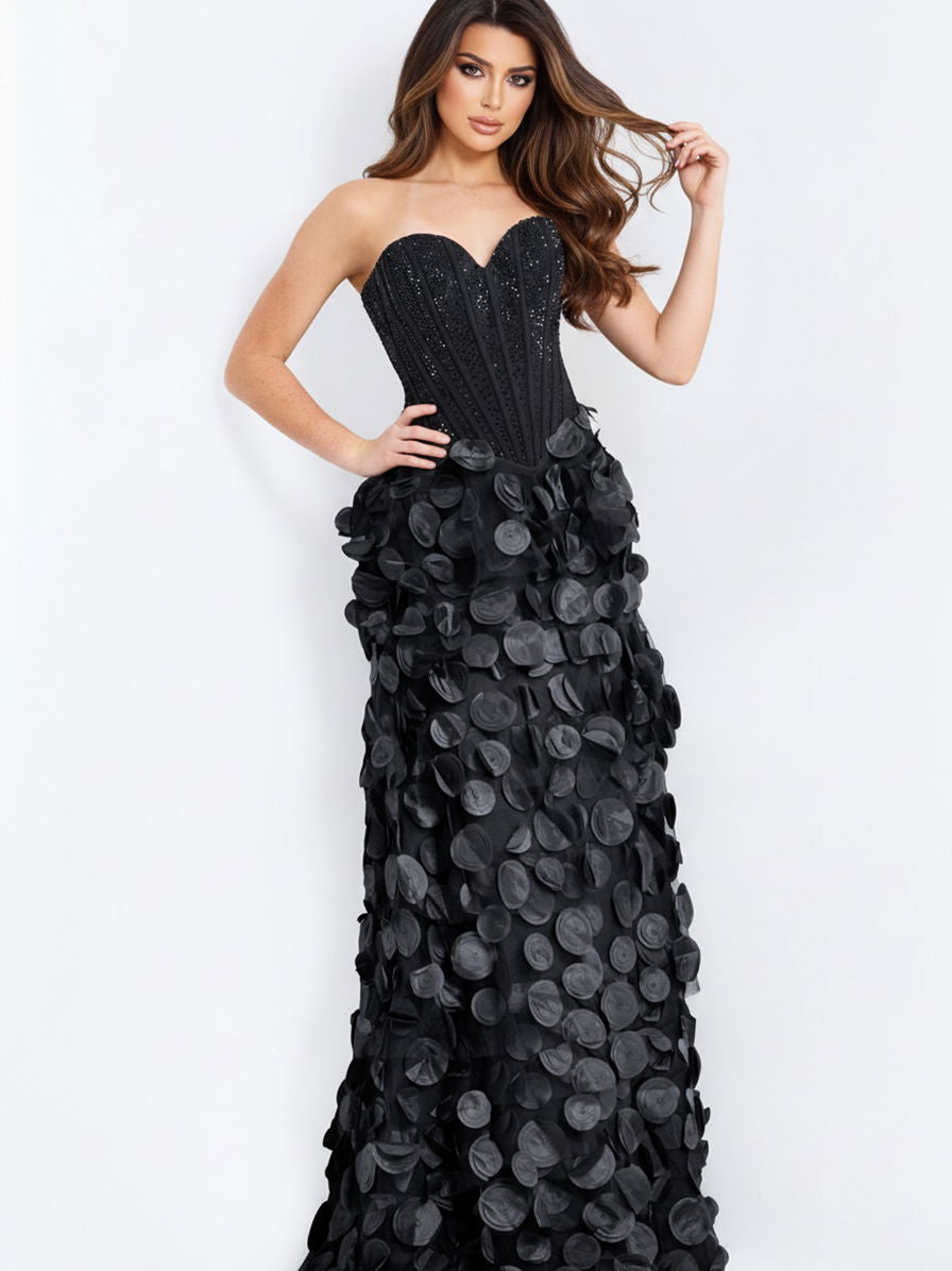 Prom Dresses Long Corset Formal Fitted Prom Dress Black