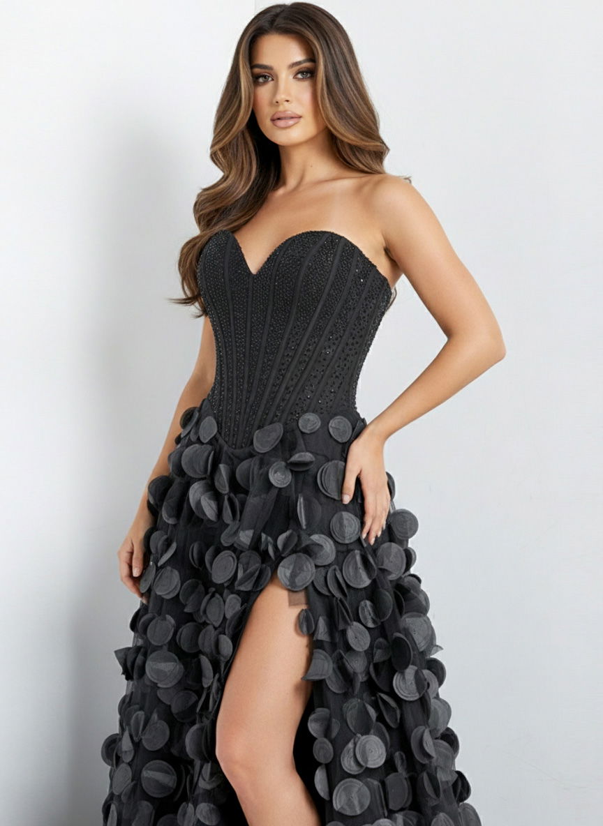 Prom Dresses Long Corset Formal Fitted Prom Dress Black