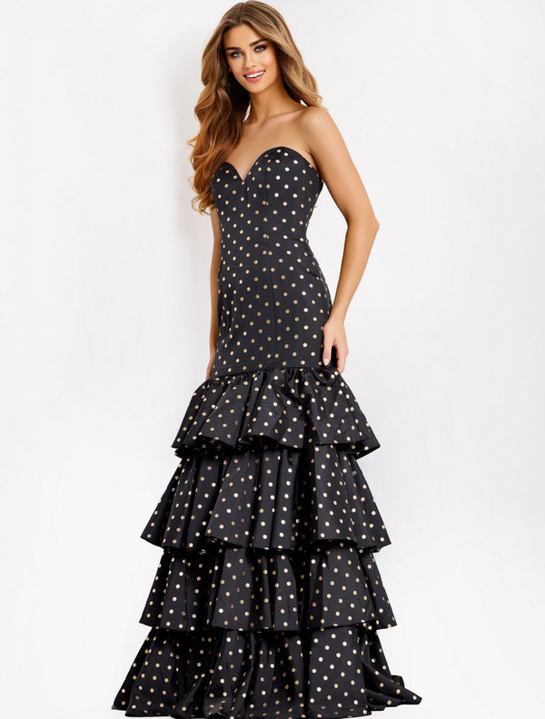 Jovani 49419 Long Formal Mermaid Ruffle Prom Dress