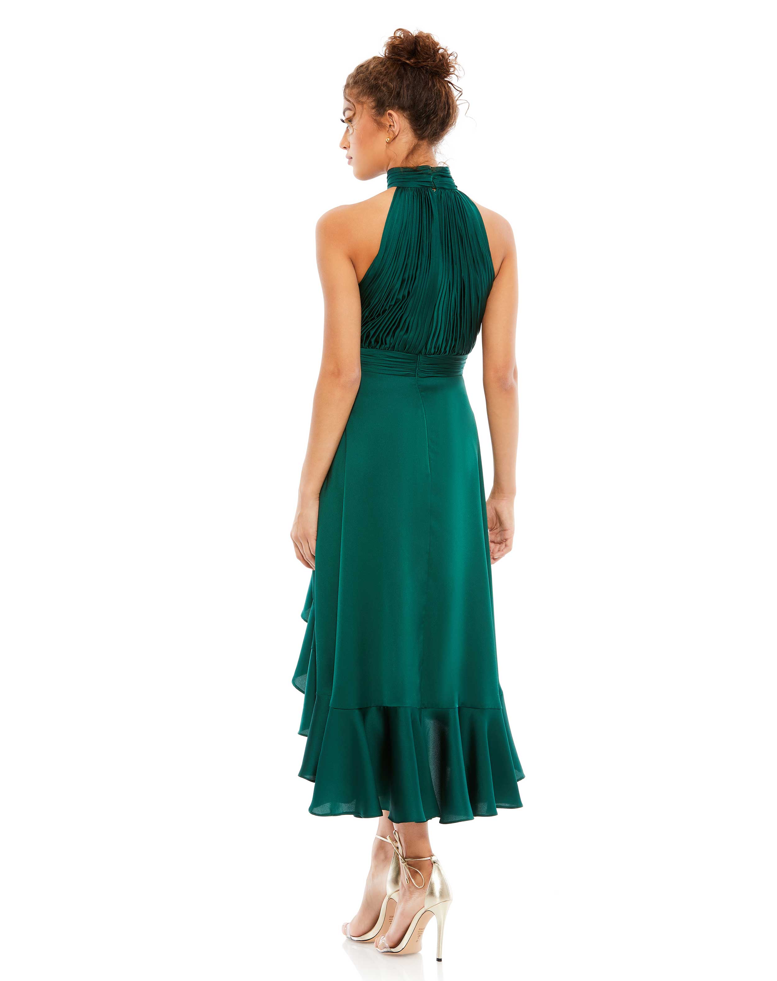 Emerald Mac Duggal 49488 Formal High Low Cocktail Dress for $398.0