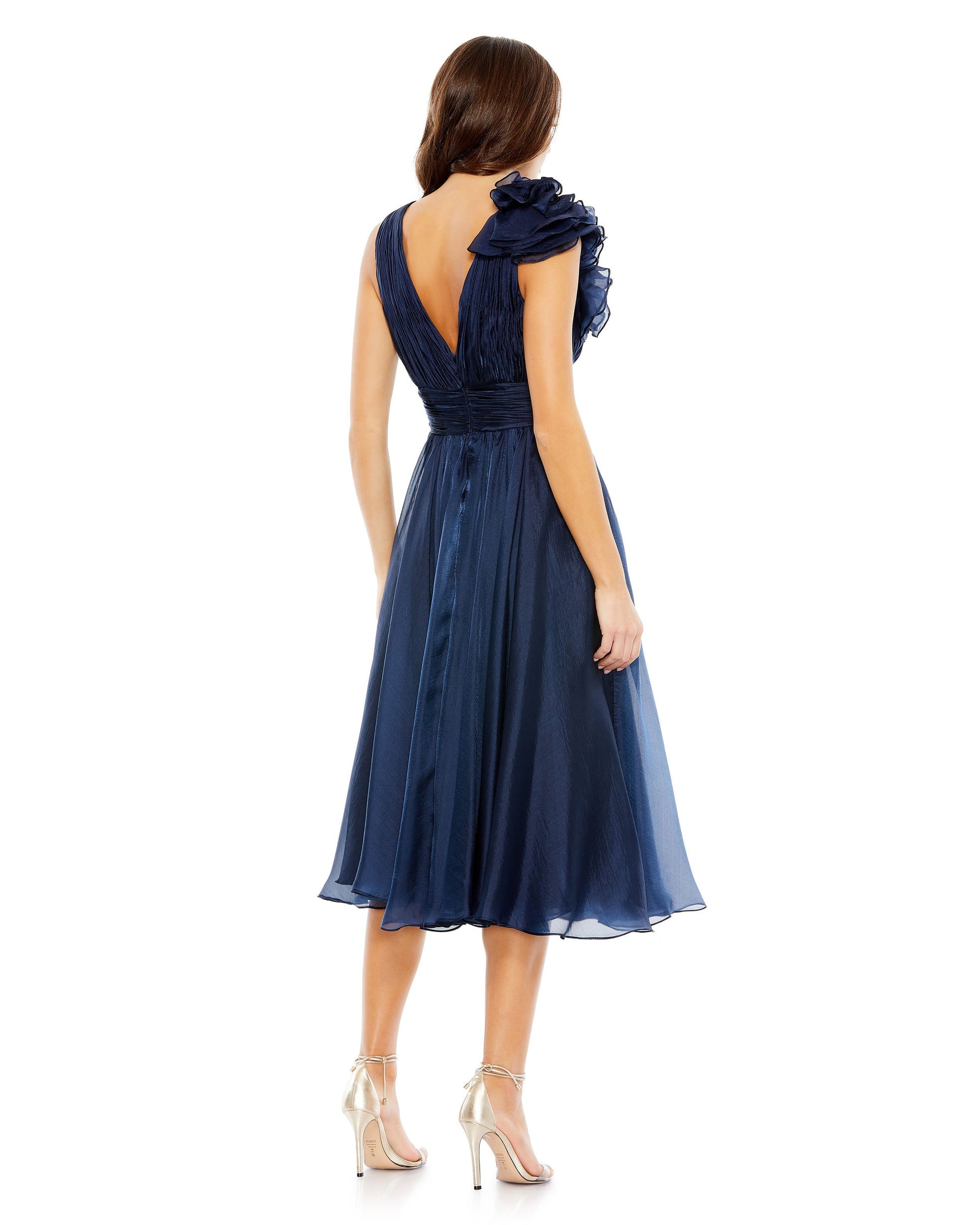 Mac Duggal 49494 Short A Line Cocktail Tea Length Dress