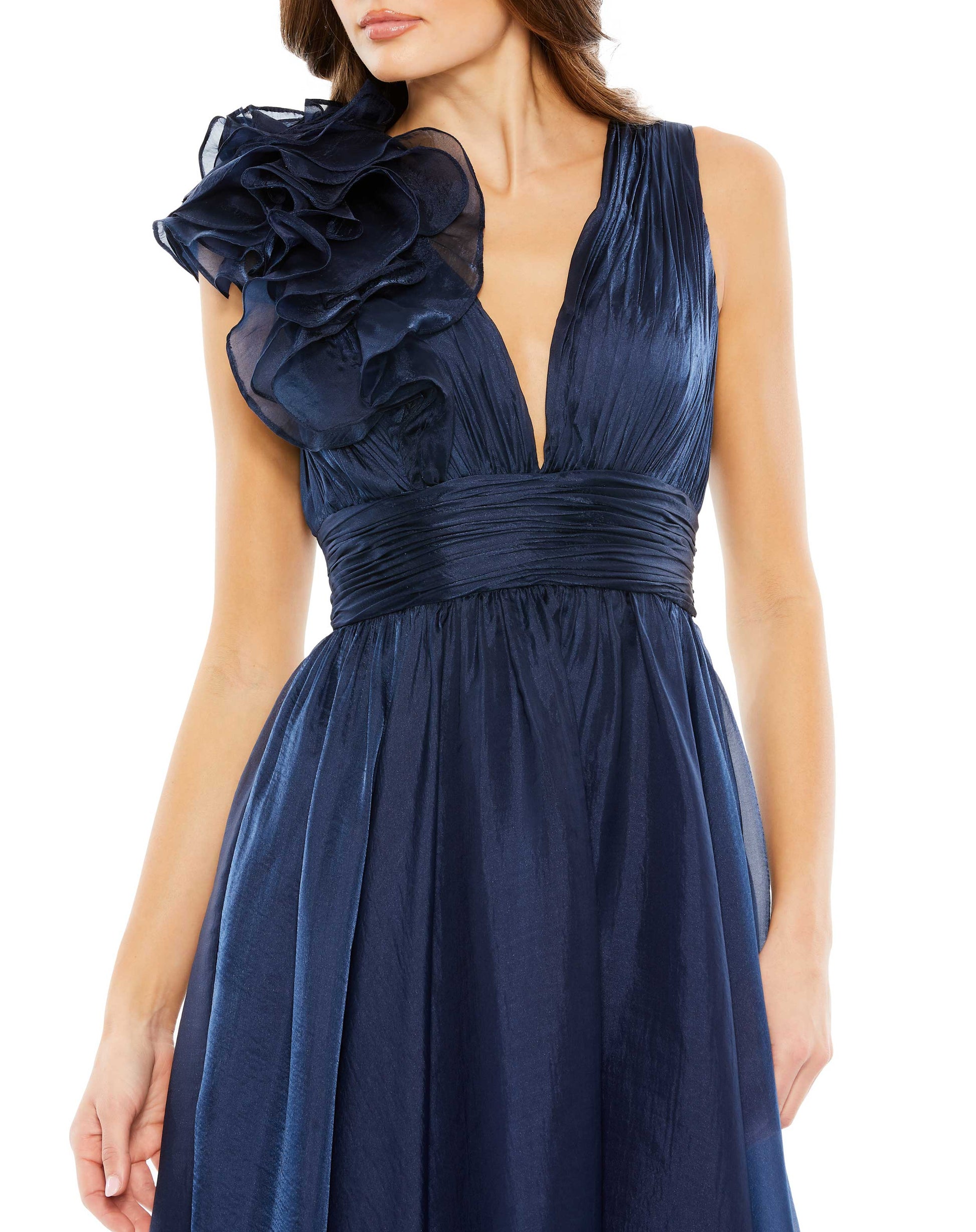 Mac Duggal 49494 Short A Line Cocktail Tea Length Dress