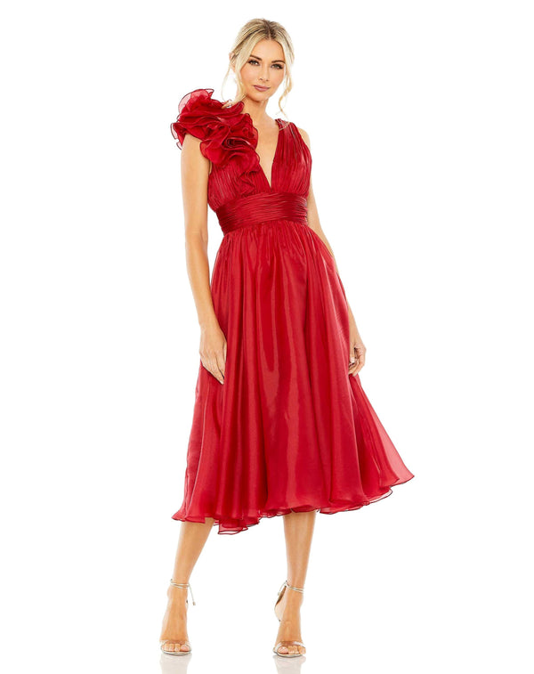 Short A Line Cocktail Tea Length Dress A Line Cocktail Tea Length Short Mac Duggal 49494