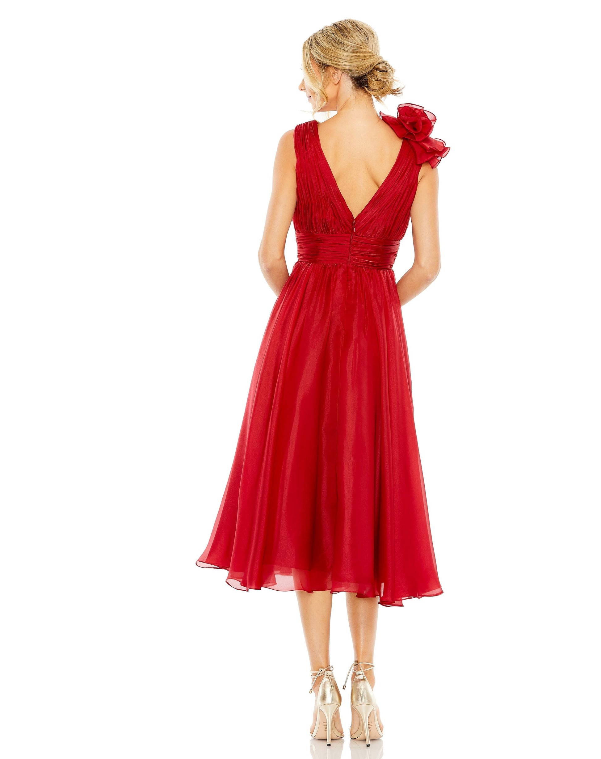 Mac Duggal 49494 Short A Line Cocktail Tea Length Dress