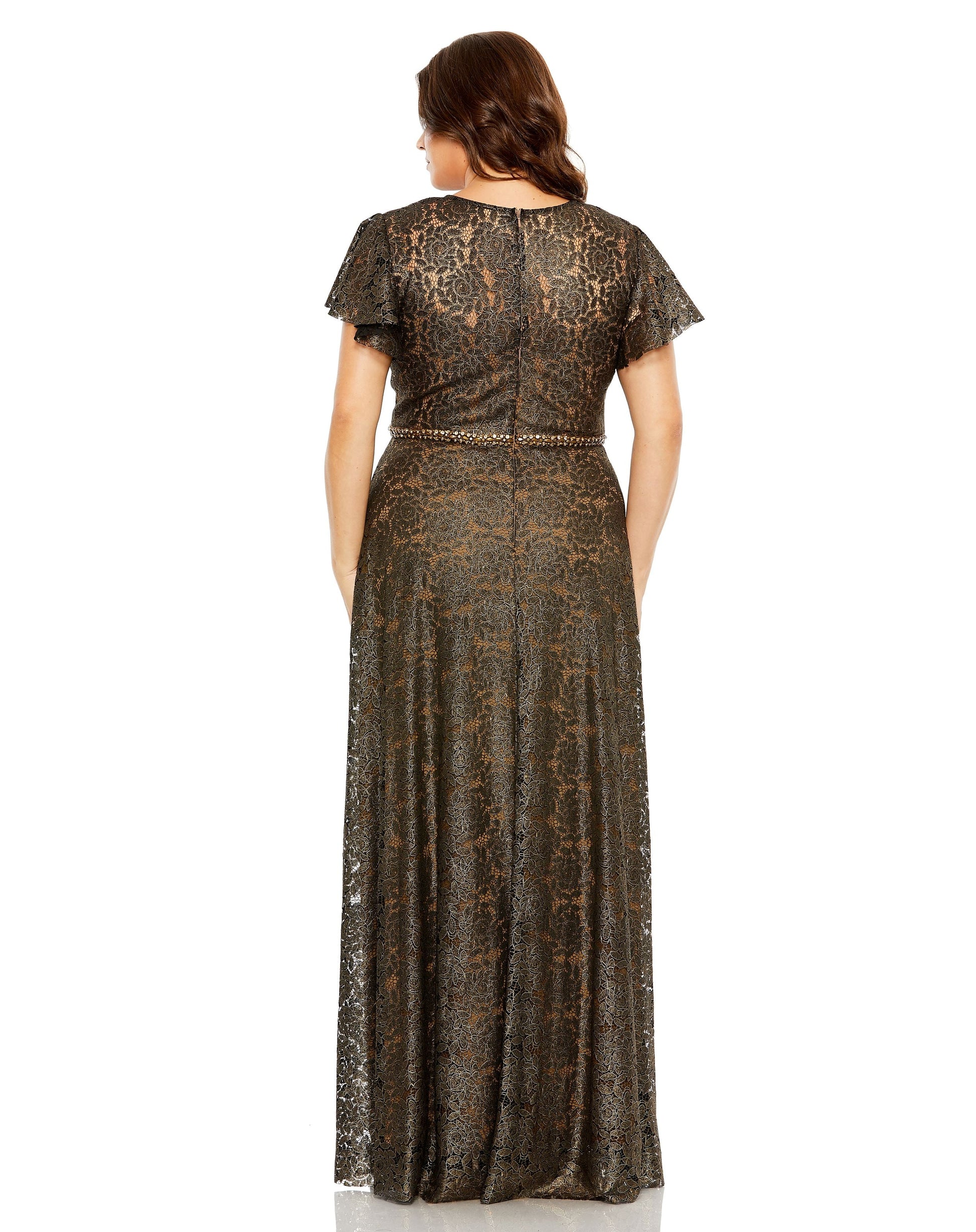 Mac Duggal 49496 Long Plus Size Formal Beaded Dress