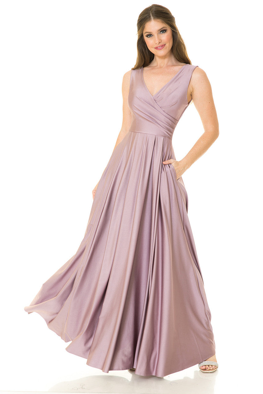 Prom Dresses Formal Pleated Long Evening Prom Dress Lenovia 5242 Plum