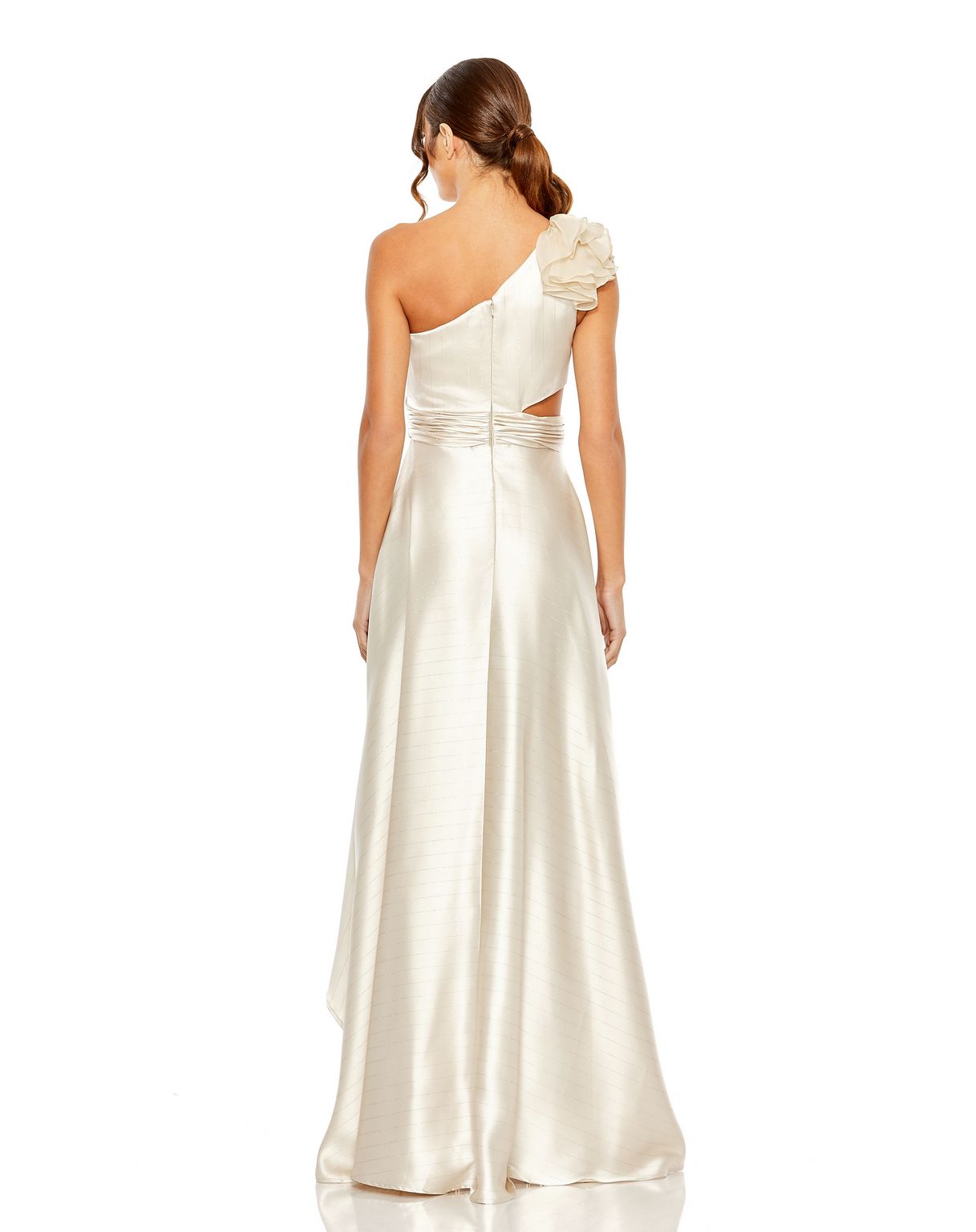 Mac Duggal 49523 High Low One Shoulder Prom Dress