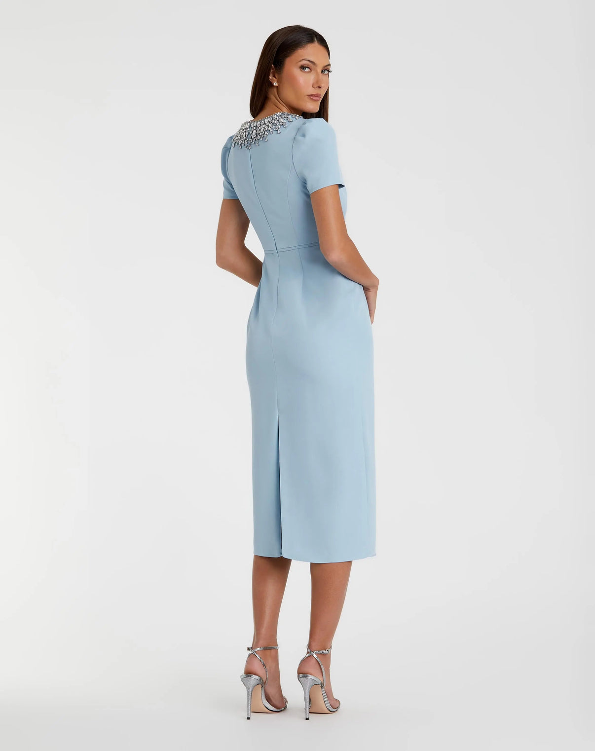 Jewel Midi Crepe Formal Sheath/Column Mac Duggal 9949606P