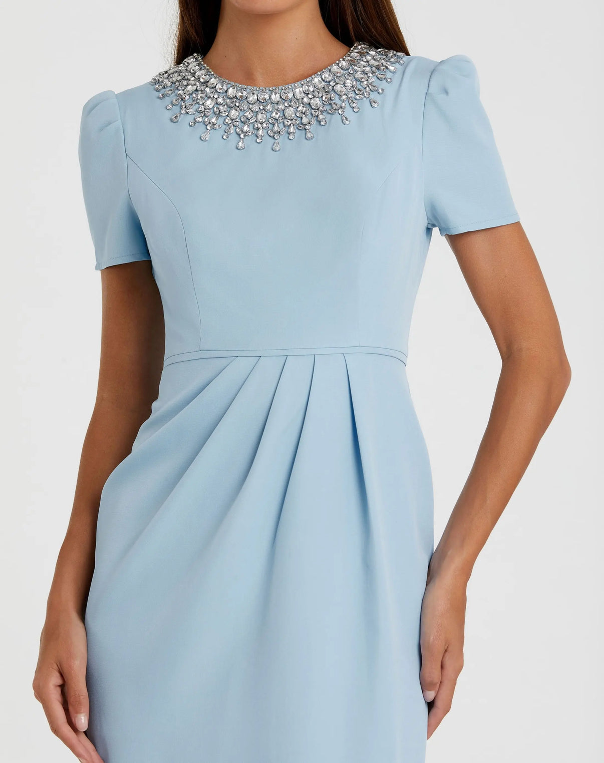 Jewel Midi Crepe Formal Sheath/Column Mac Duggal 9949606P