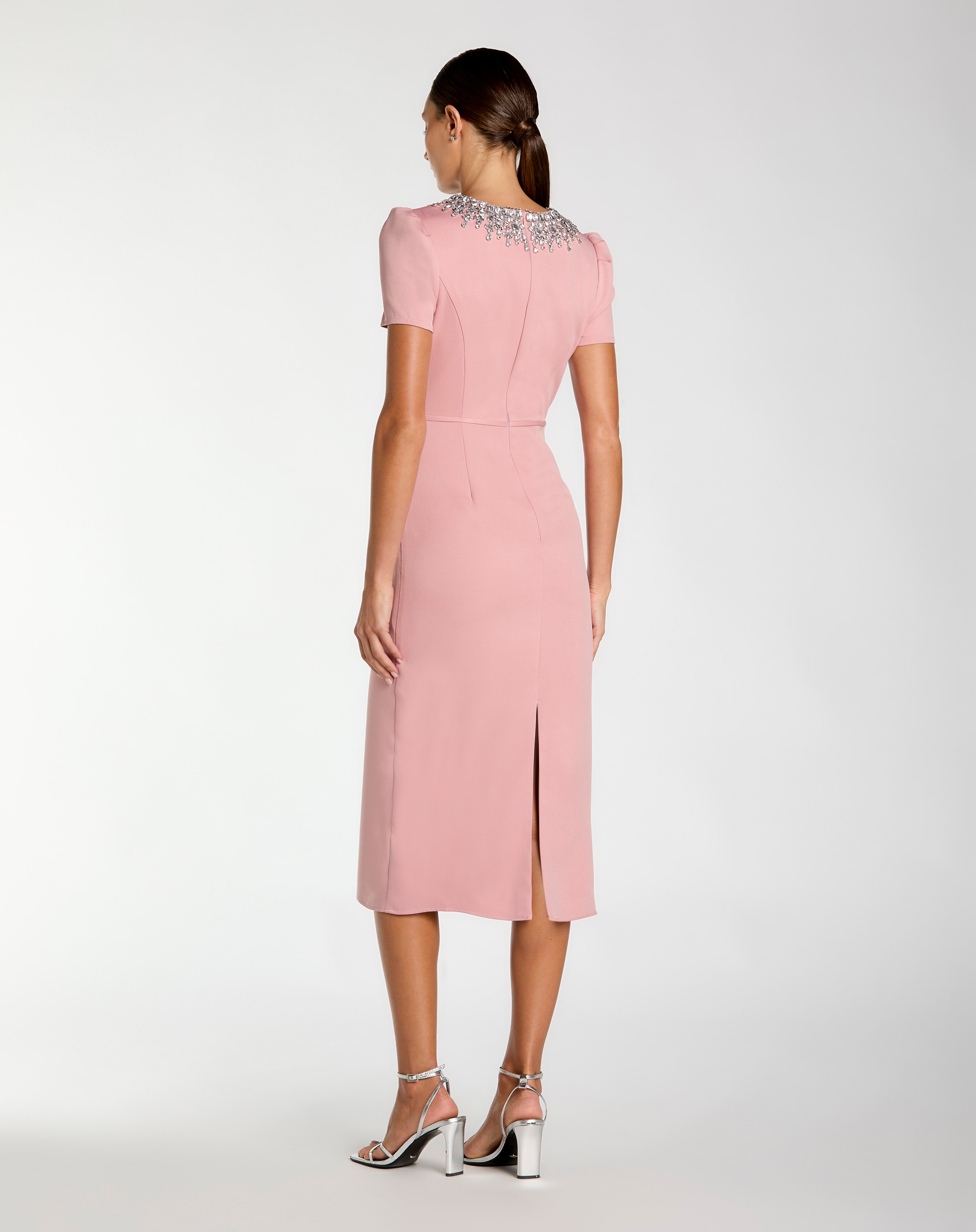 Cocktail Dresses Short Cocktail Tea Length Dress Rose Pink