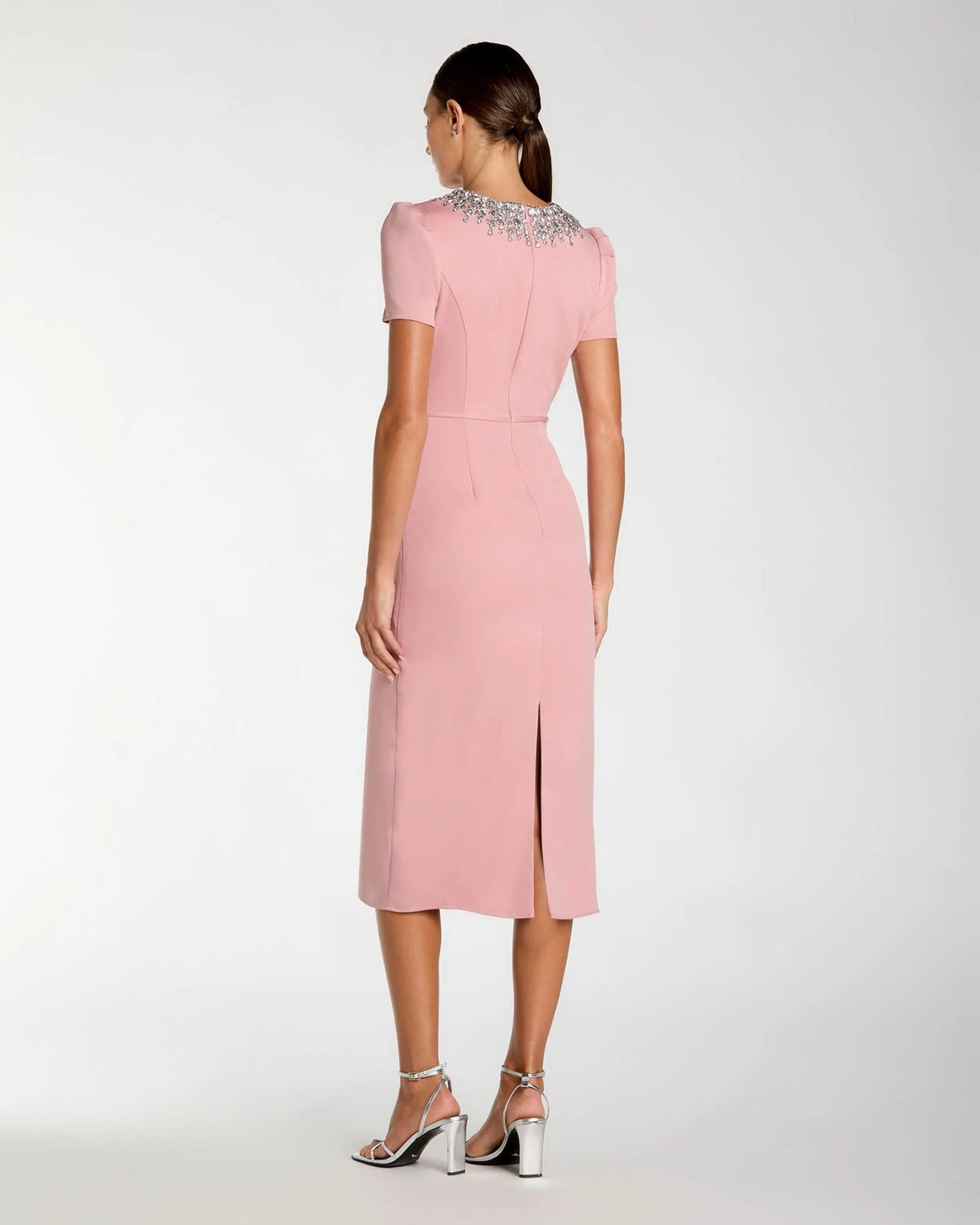 Jewel Midi Crepe Formal Sheath/Column Mac Duggal 9949606P