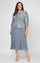 Plus Size Formal Dresses Short Plus Size Tea Length Mother of the Bride Sequin Jacket Dress Steel Blue