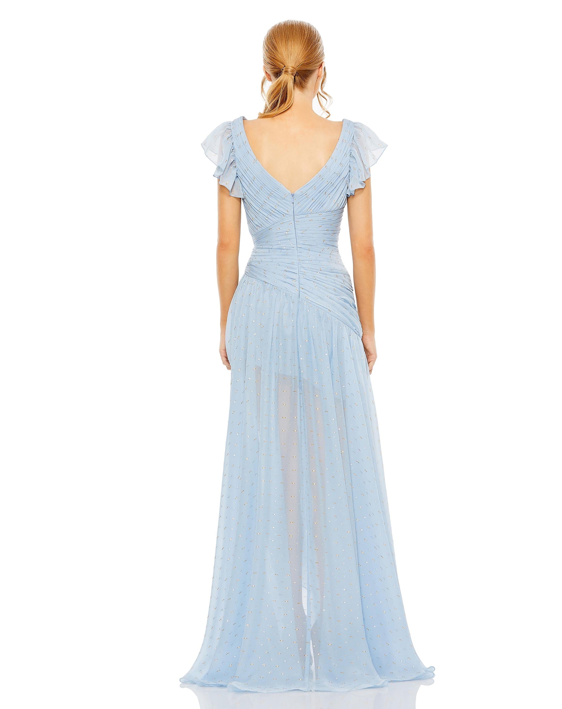 Mac Duggal 49705 High Low Formal Prom Ruffle Dress