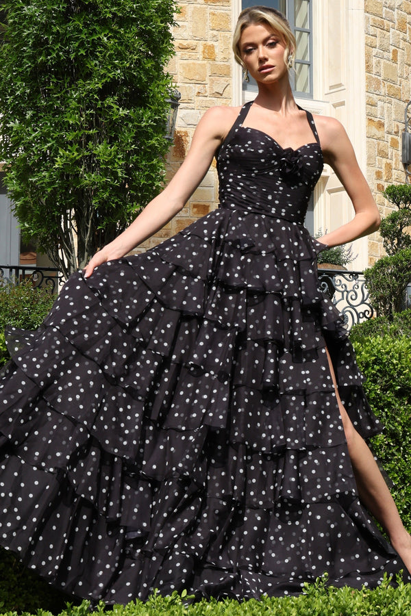 Jovani 49776 A Line Long Formal Tiered Prom Dress