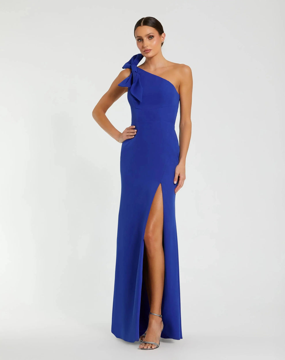 One-Shoulder Floor-Length Crepe Formal Sheath Mac Duggal 9949862P