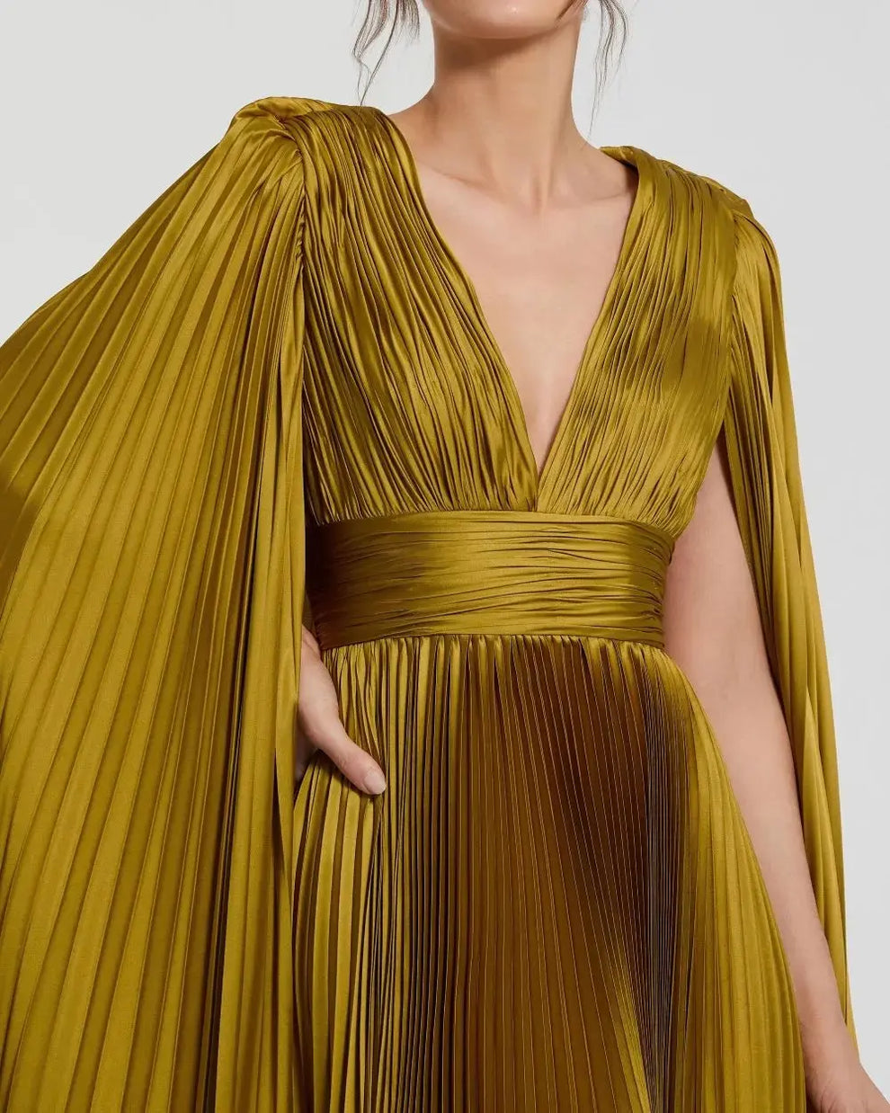 V-Neck Floor-Length Chiffon Evening A-Line Mac Duggal 9949872P