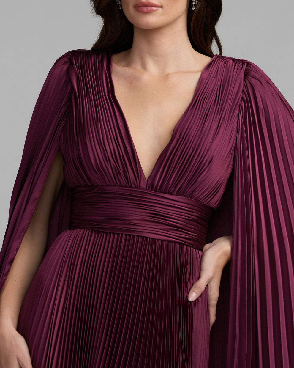 V-Neck Floor-Length Chiffon Evening A-Line Mac Duggal 9949872P