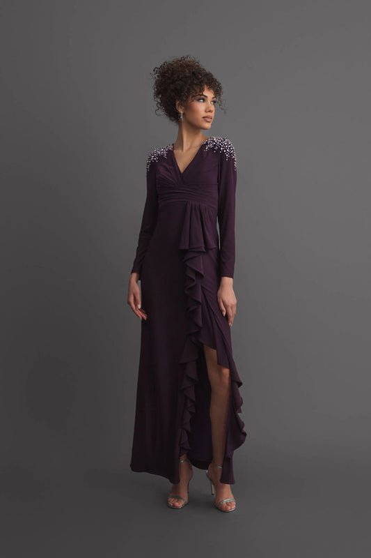 Formal Dresses Long Sleeve Formal Fitted Evening Dress Amethyst