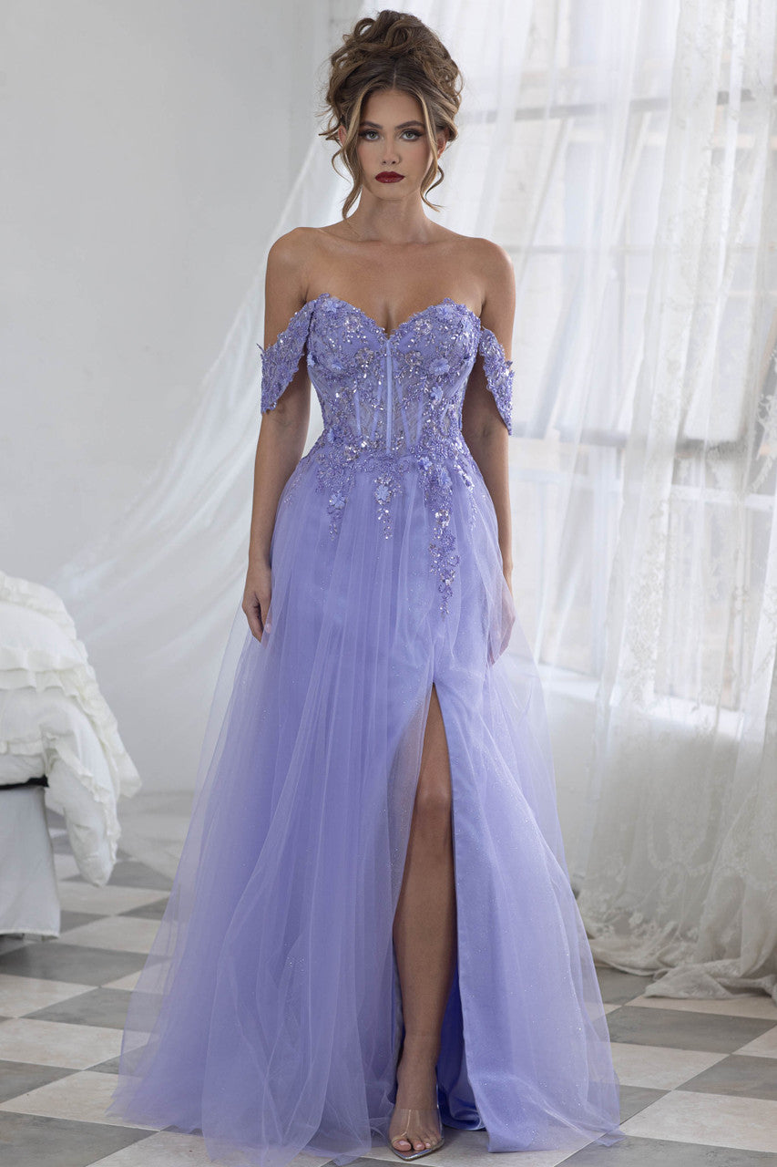 Prom Dresses Formal Long Evening Prom Beaded Dress Lenovia 8399 Lilac