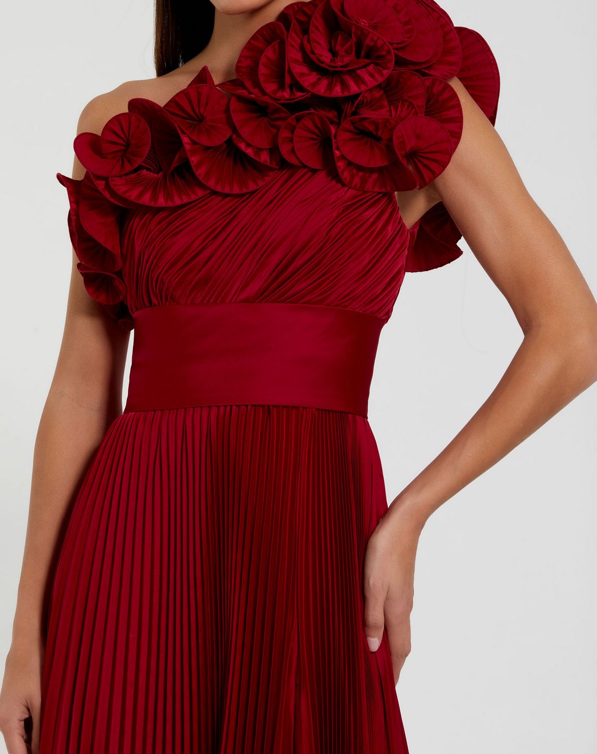 Mac Duggal 49902 Prom Long Pleated Formal Dress