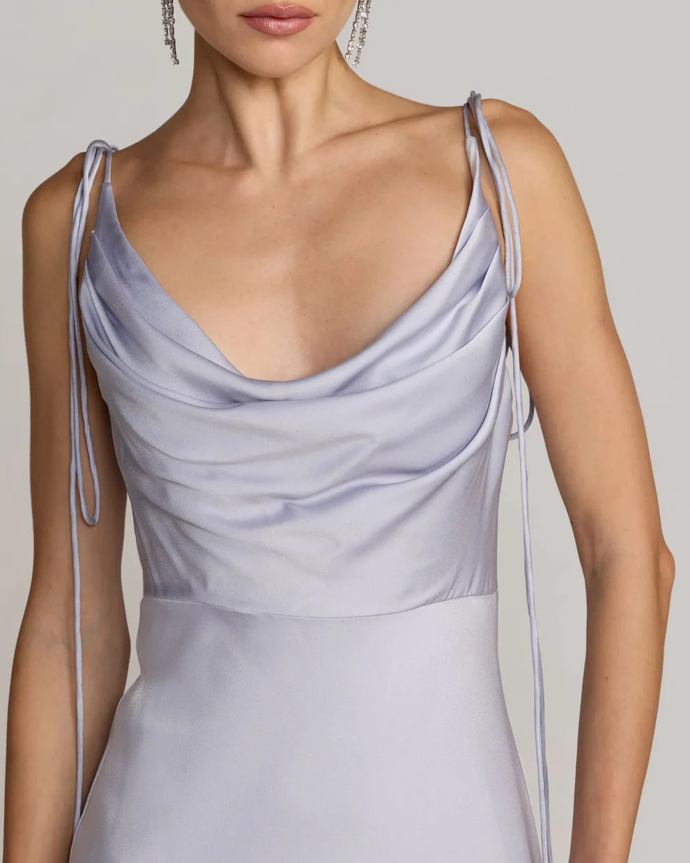 Prom Dresses Long Prom Dress - A Line Formal - Mac Duggal 49914 Powder Blue-Satin-49914-Cowl