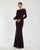 Formal Dresses Long Sleeve 3D Flowers Fitted Formal Evening Dress Amethyst