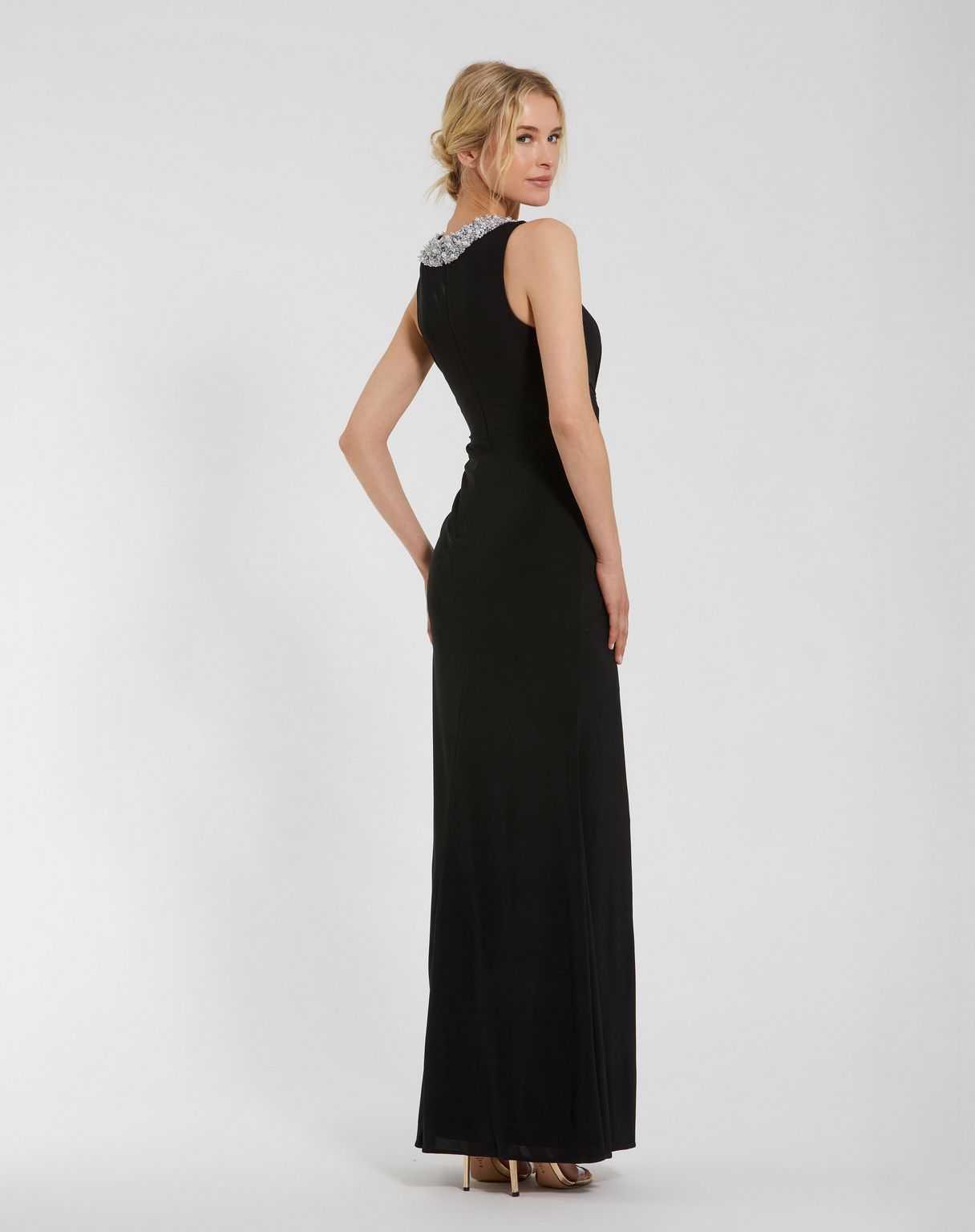 Mac Duggal 49952 Long Slit Prom Fitted Formal Dress