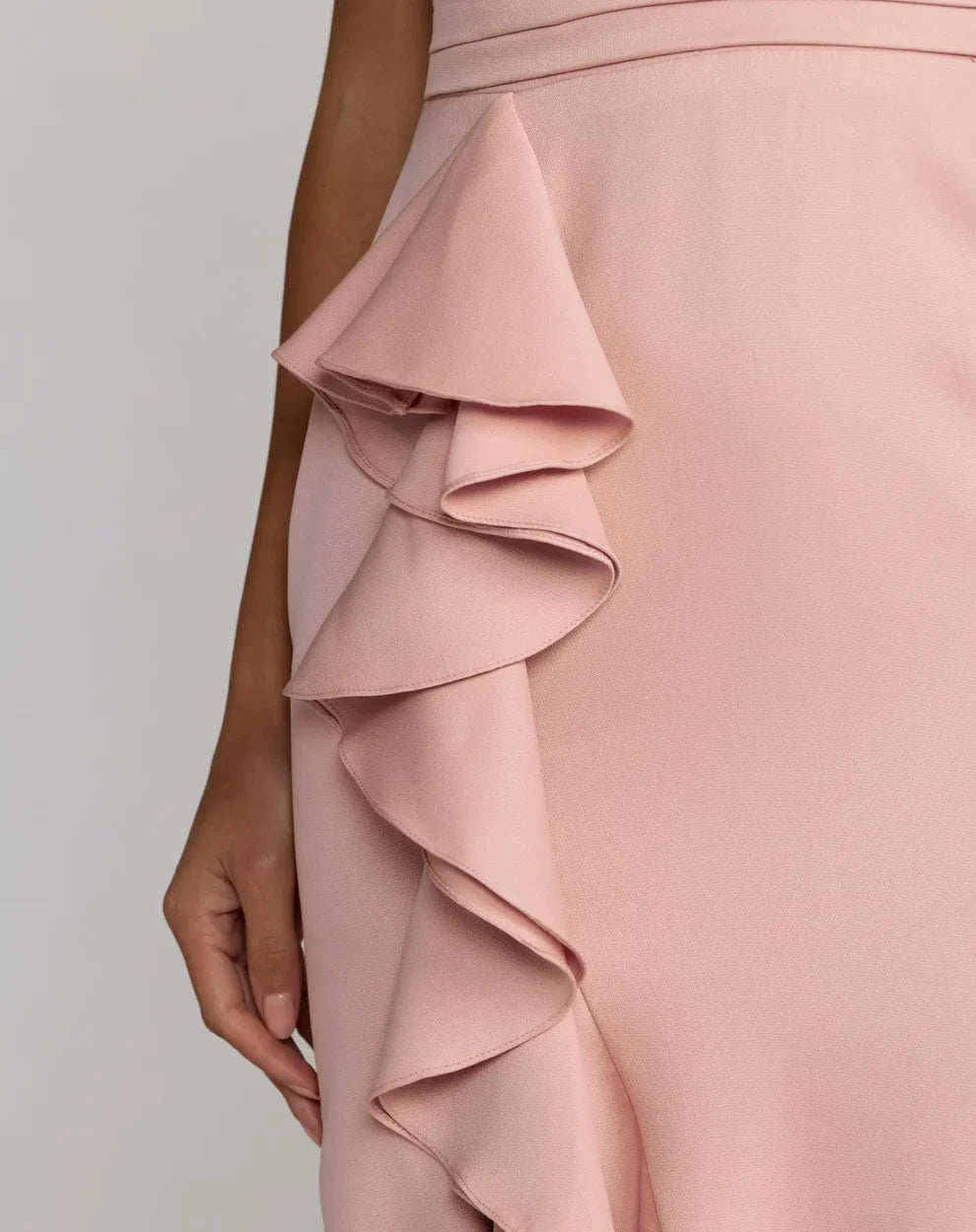 Prom Dresses Fitted Long Formal Ruffle Prom Dress Mac Duggal 49965 Blush