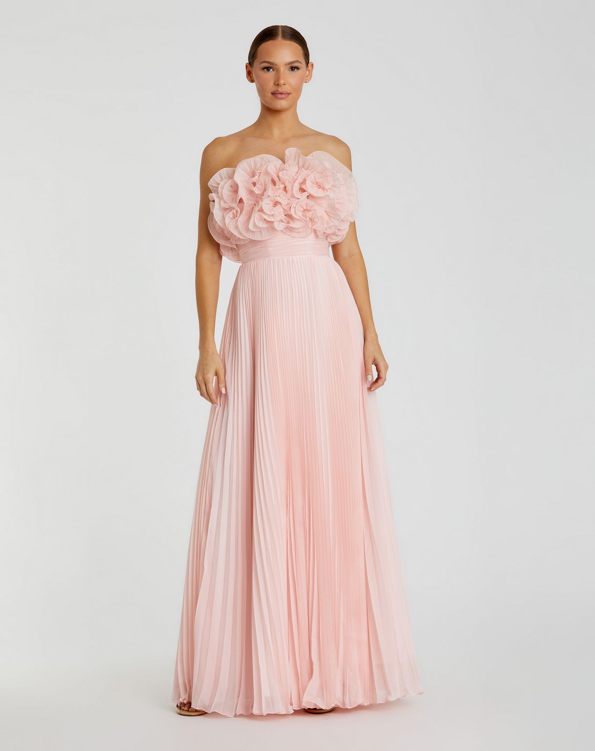 Prom Dresses leated Long Formal Evening Prom Dress Blush